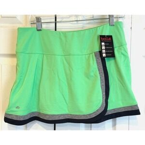 NEW Bolle High Performance Tennis Skirt Skorts Neon Green Women's Size Large
